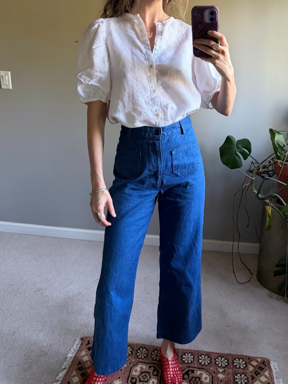 Handmade (by me!) Blouse in White Linen